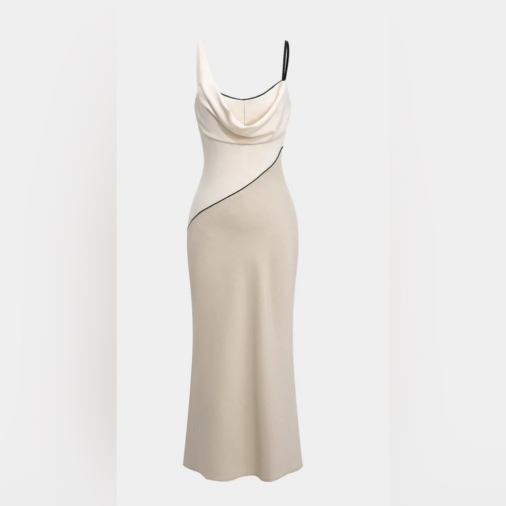 Elegant Cream Evening Gown